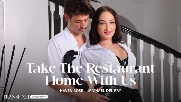 [Transfixed] - Big Tit Brunette Shemale Haven Rose Gets Anal - Michael DelRay - Haven Rose