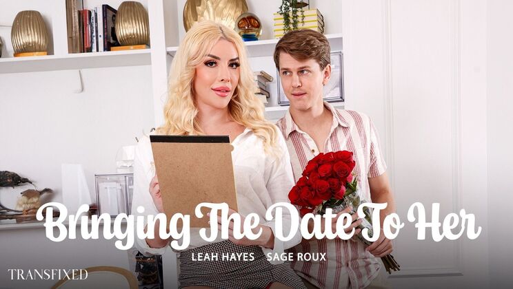 [Transfixed] - Shemale Cumshot On The Job - Sage Roux - Leah Hayes