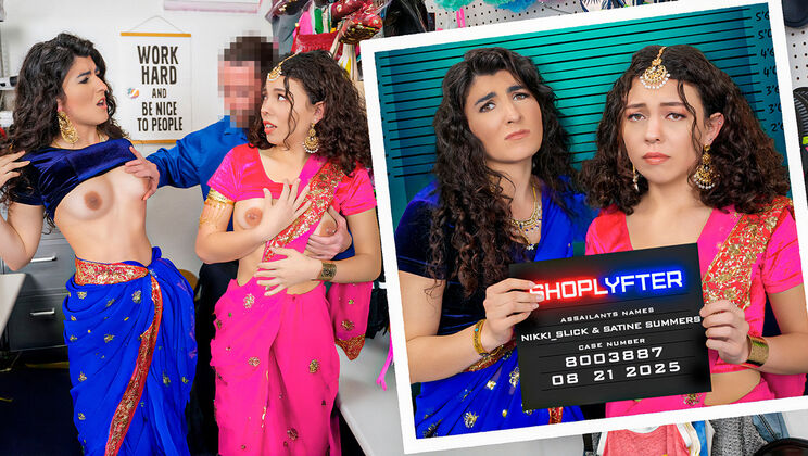 [Shoplyfter] - Double Blowjob and Pussy Licking with Belly Piercings - Jack Vegas - Satine Summers - Nikki Slick