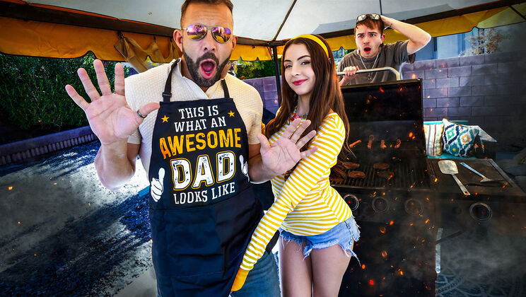 [FamilyStrokes] - Daddy Pounds Skinny Teen For Rough Sex Orgasm