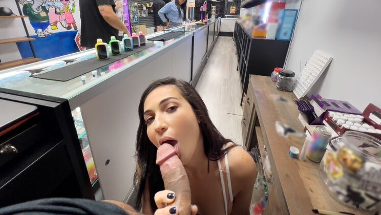 Mira Luv Rides Mike Ox Cowgirl Style While He Vapes And She Sucks His Dick