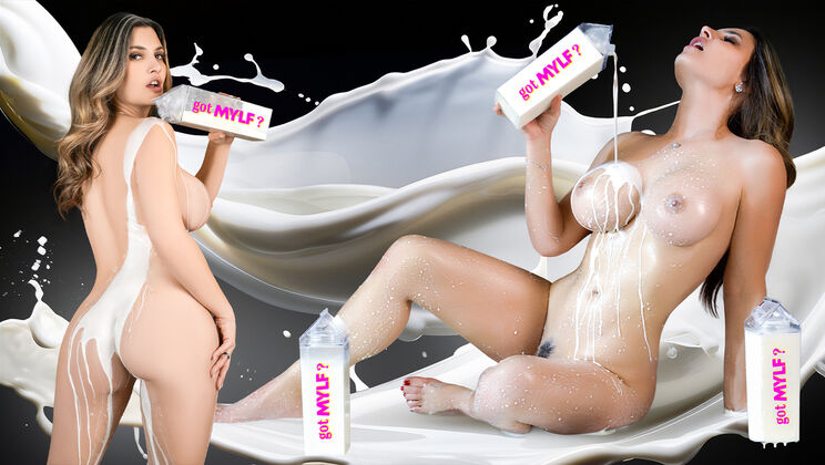 Krystal Sparks Takes a Load of Cum After a Milk Bath