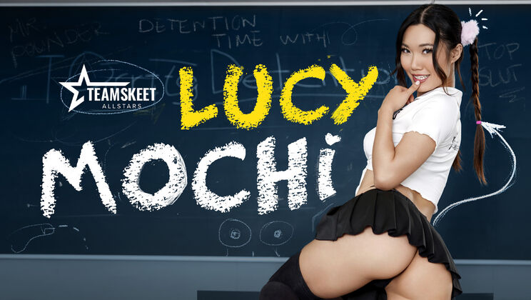 Brunette Schoolgirl Lucy Mochi Sucks And Swallows Cum